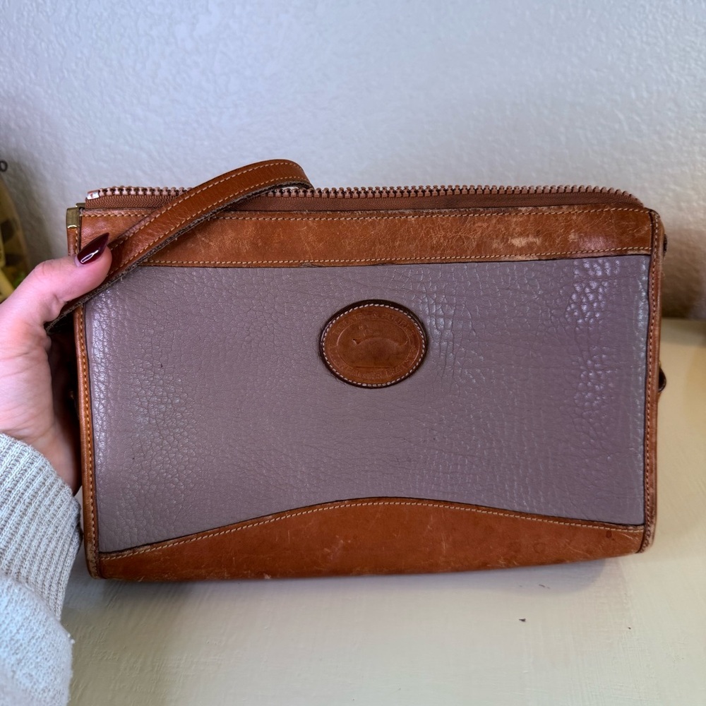 Dooney & Bourke  Two-Tone Leather Crossbody Bag